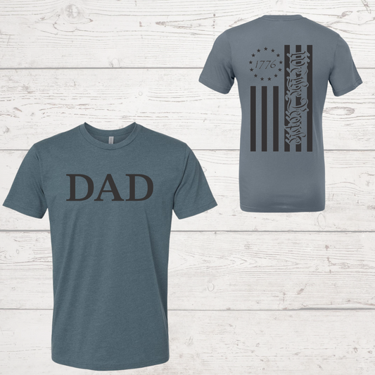 Dad Flag Tee Slate Blue