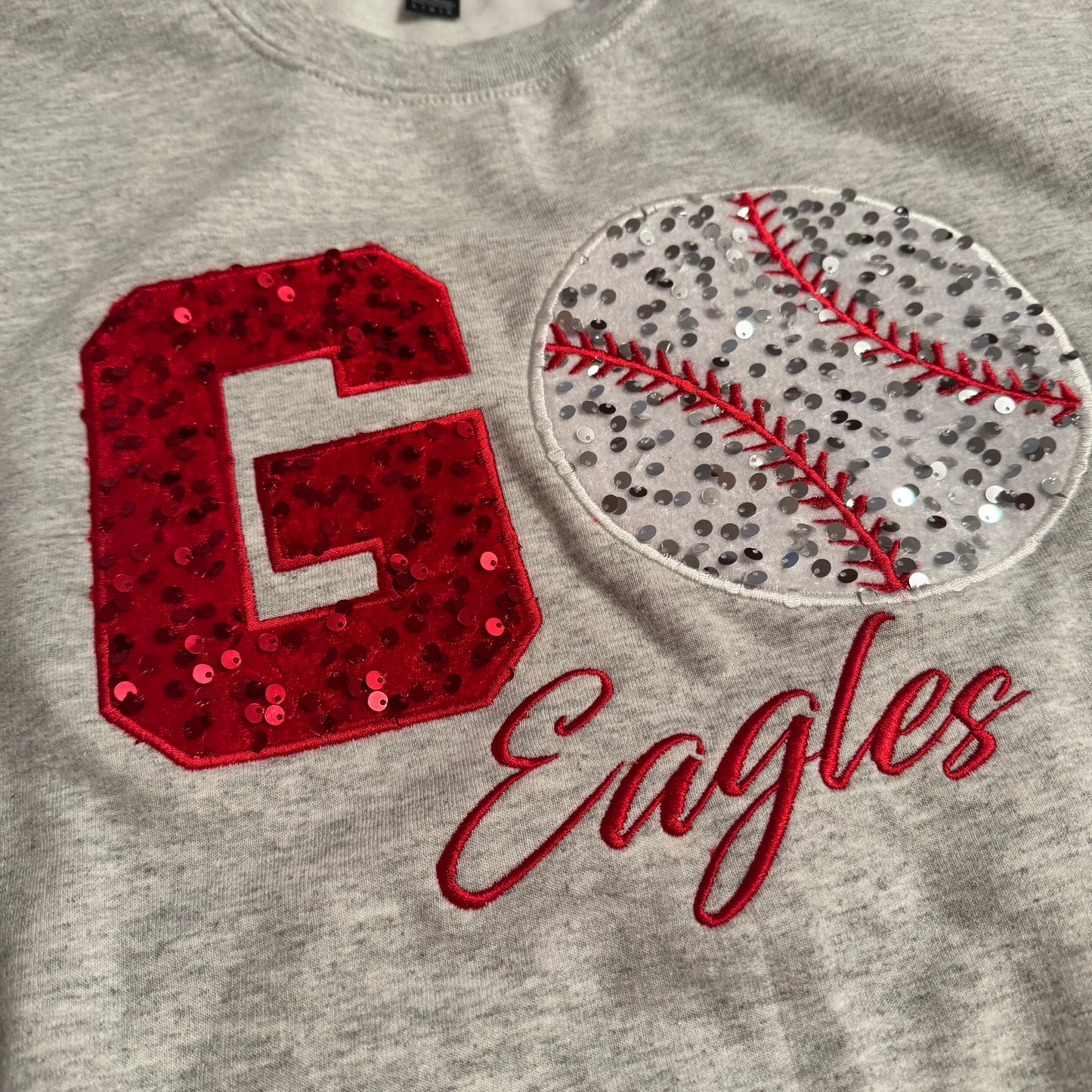 Sewing Memories Eagles Baseball Seeatshirt