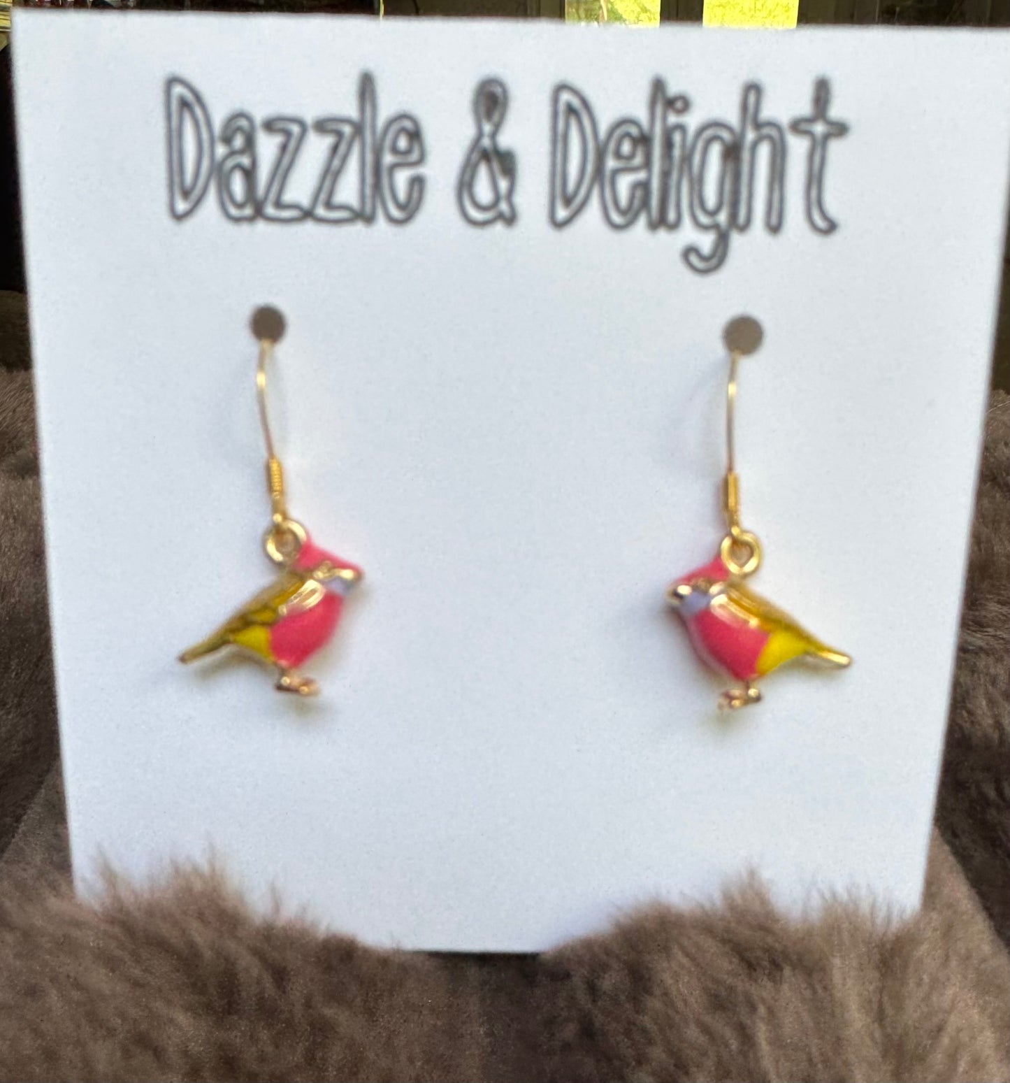 Dazzle and Delight Enamal Bird Earrings