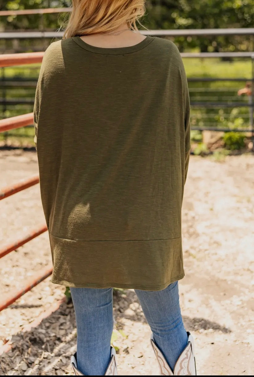Willow Green Pocket Tunic Top