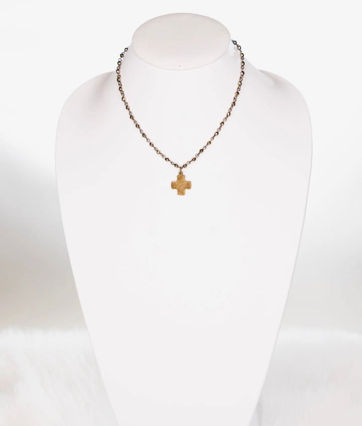 Brandie Bronze Cross Necklace