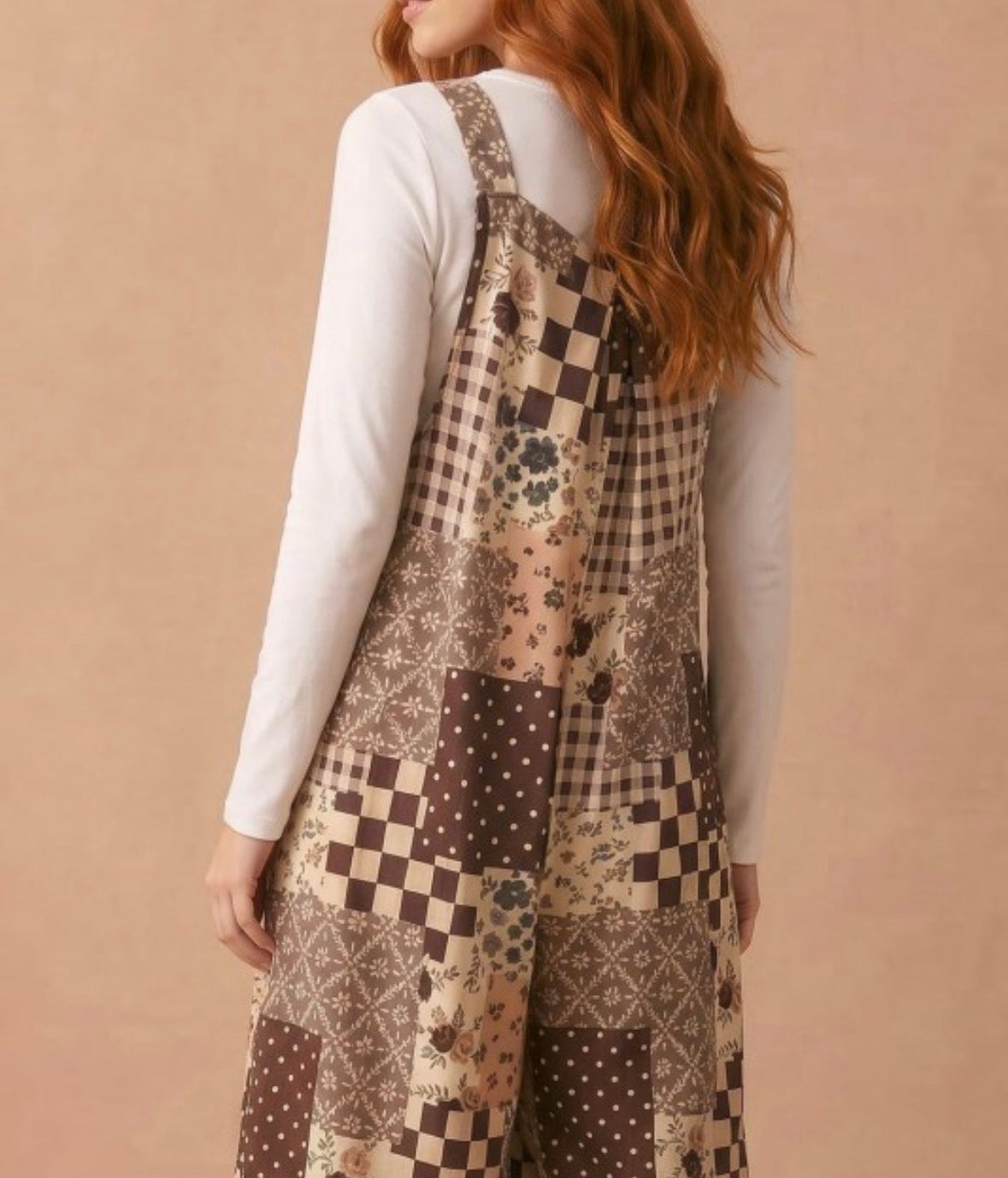 Prettiest Patchwork Wide Leg Overalls