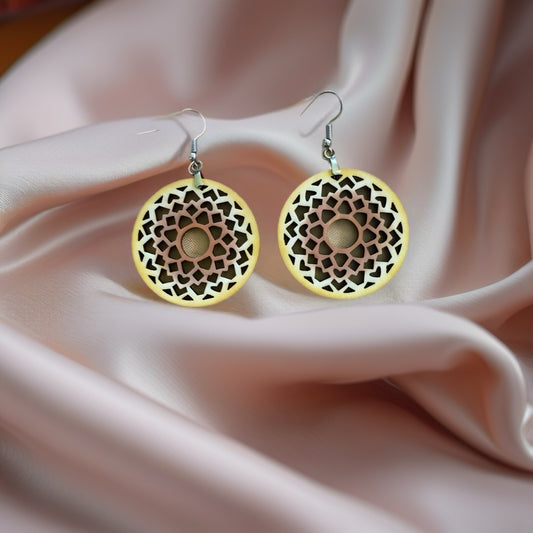 Gerber Cutout Wood earrings