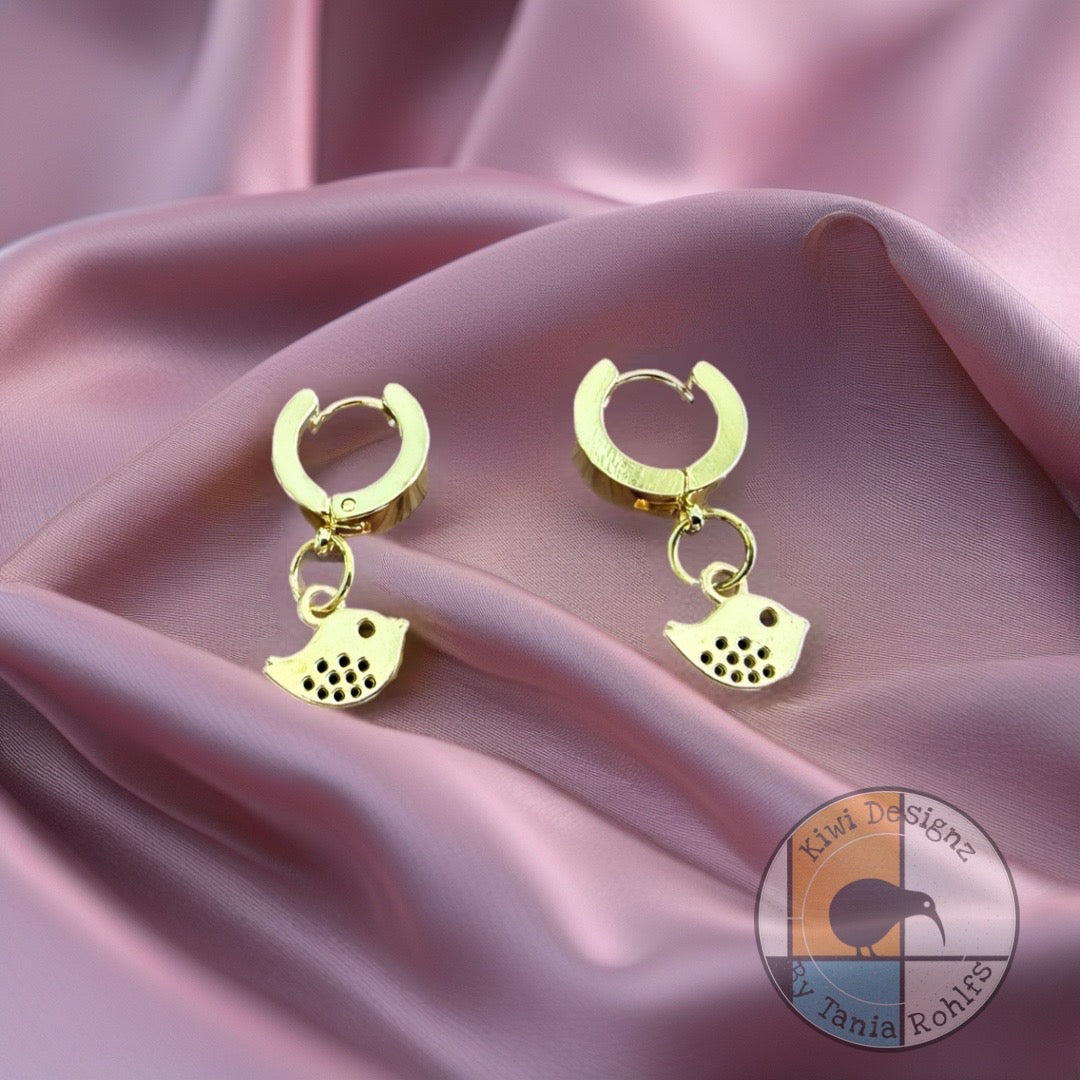 Little Bird huggie earrings - gold