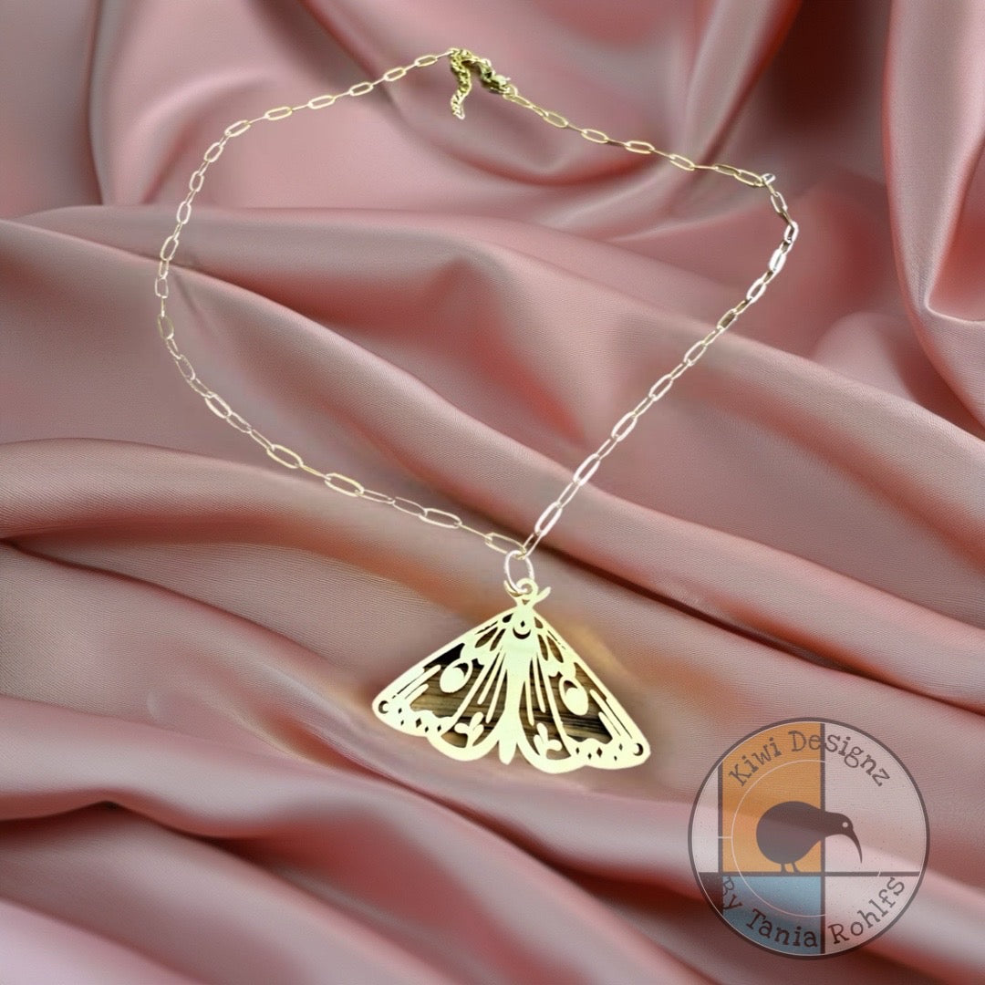 Moth pendant necklace