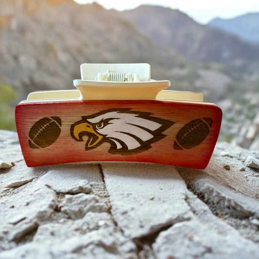 Eagles Football 4" claw clip