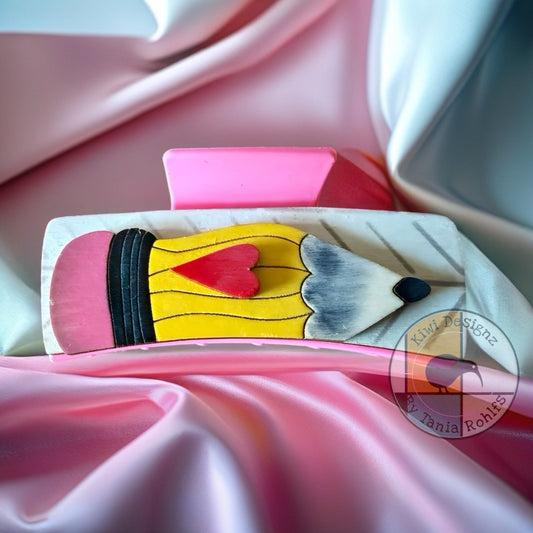 Teacher Pencil claw clip