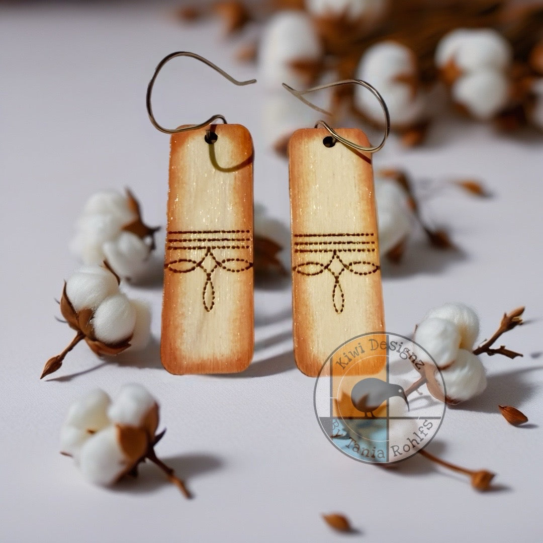 Bar Stitch drop earrings