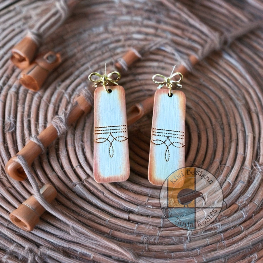 Bar Stitch drop earrings