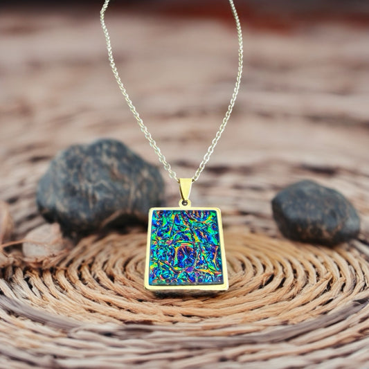 Golden Dragon Skin Pendant Necklace