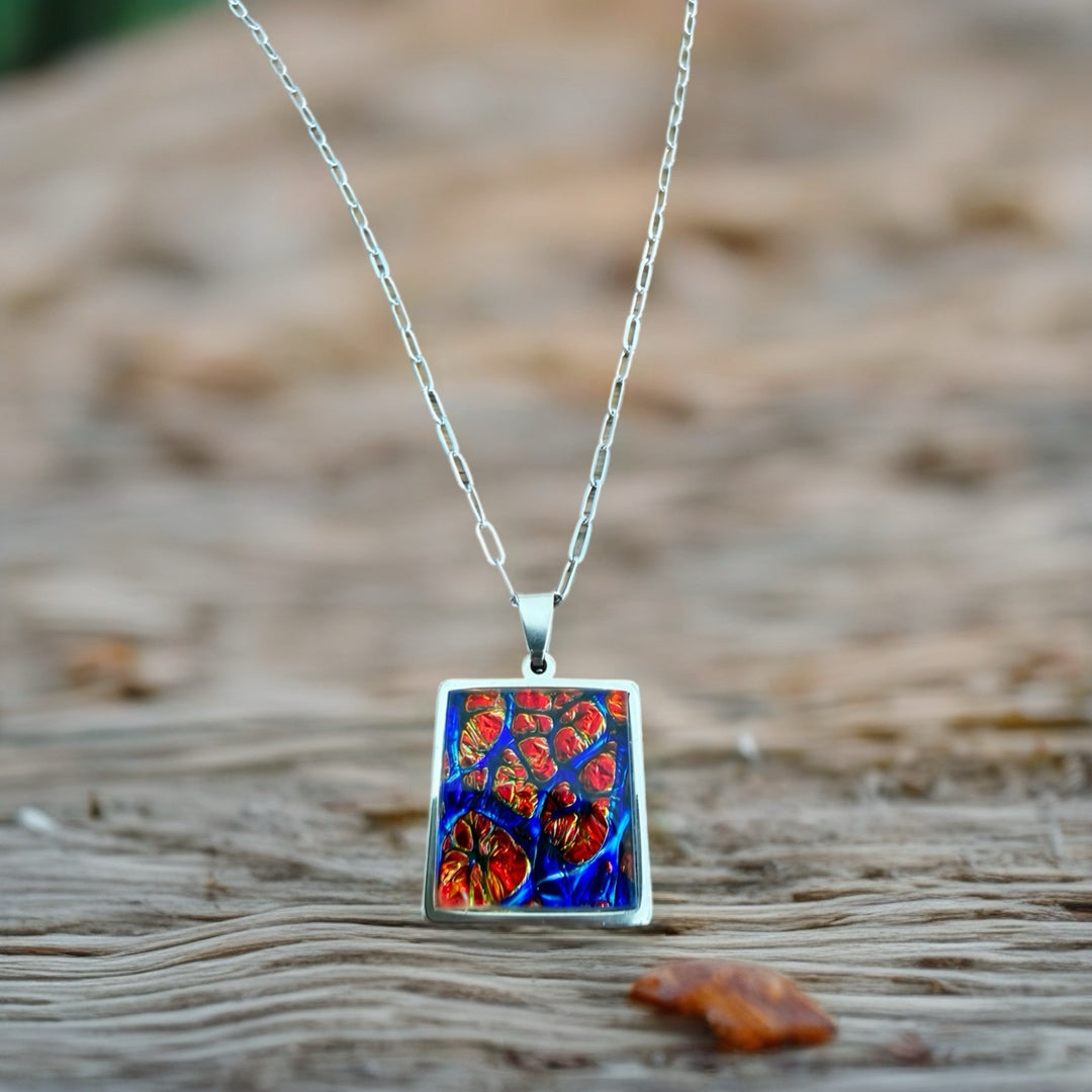 Red Dragon Skin pendant necklace