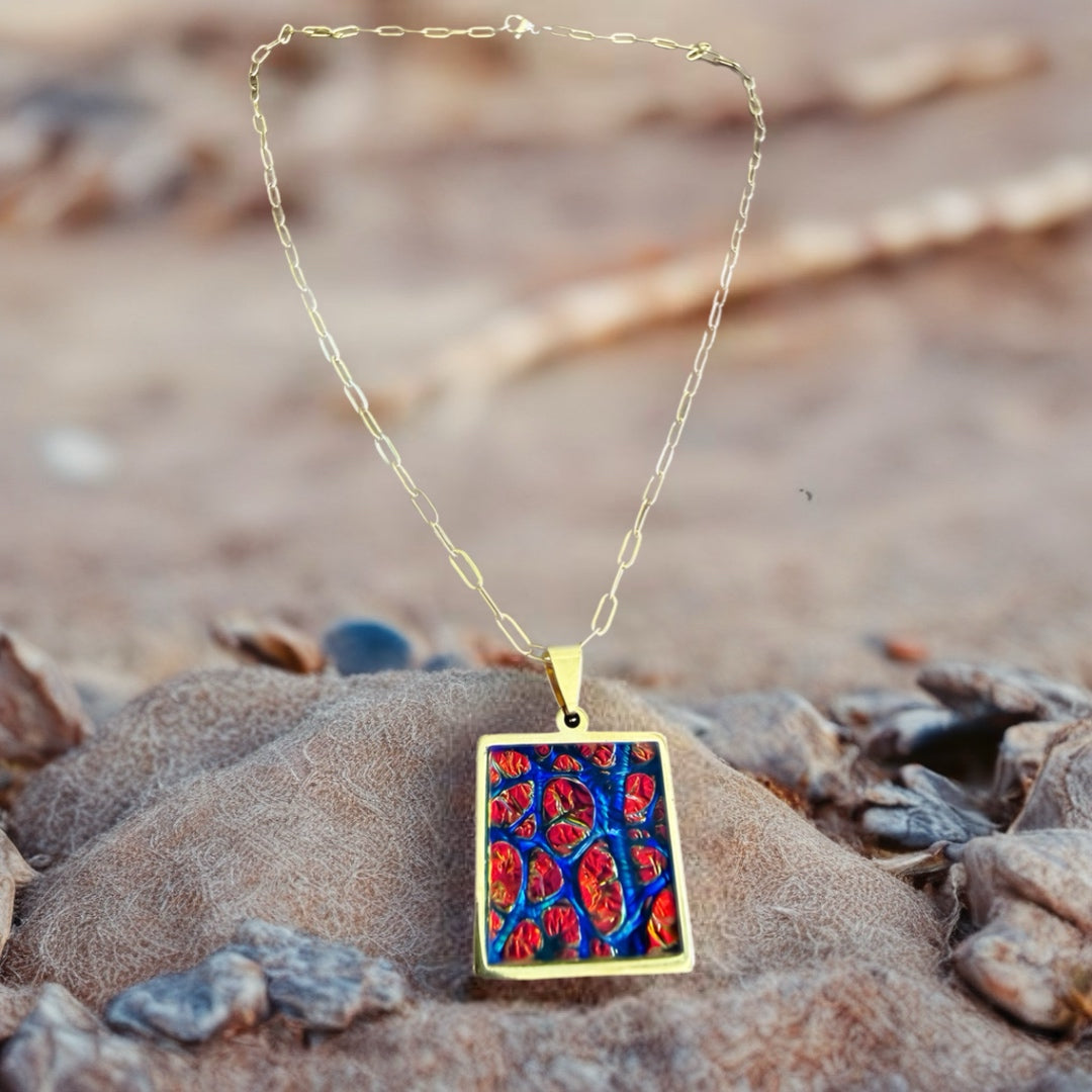 Red Dragon Skin pendant necklace