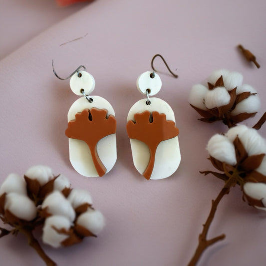 Genko Leaf dangle earrings
