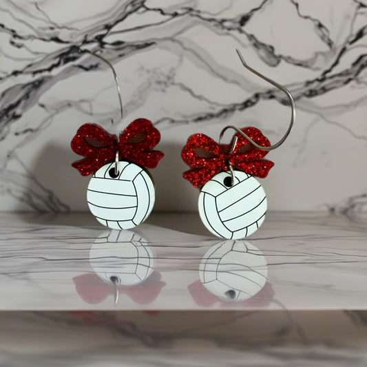 Eagles Volleyball Bow earrings