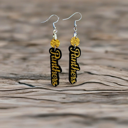 Panthers Sports Team dangle earrings
