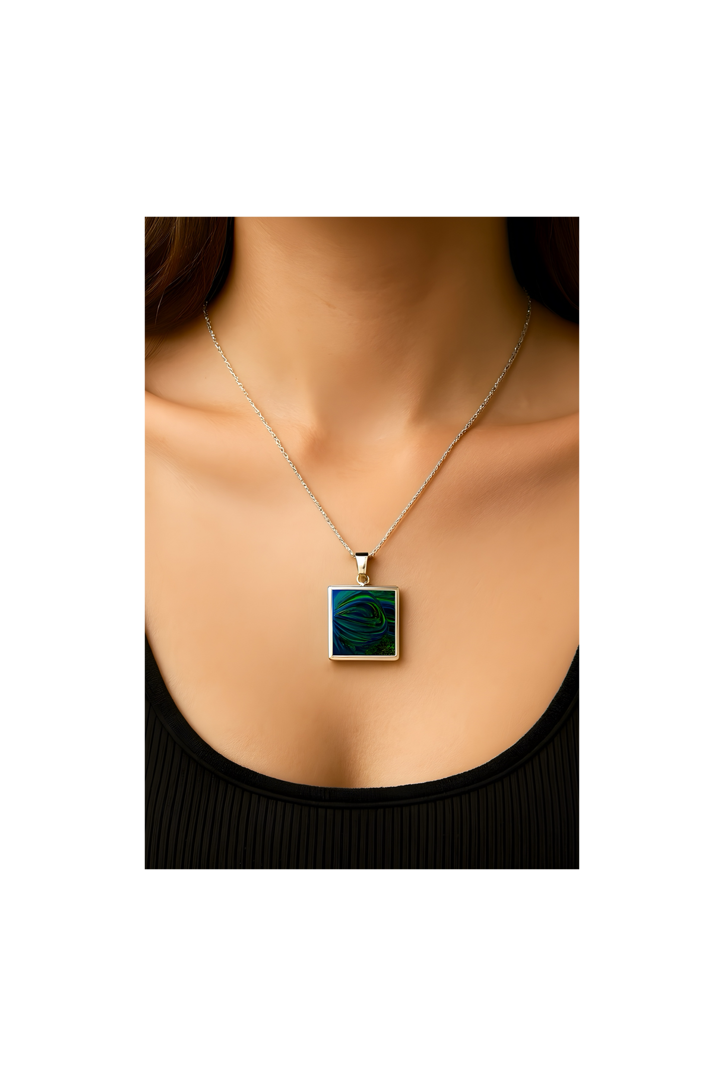 Black Magic dragon skin pendant necklace