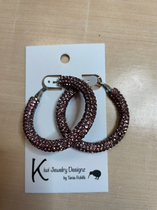 40mm Sparkle Hoop earrings