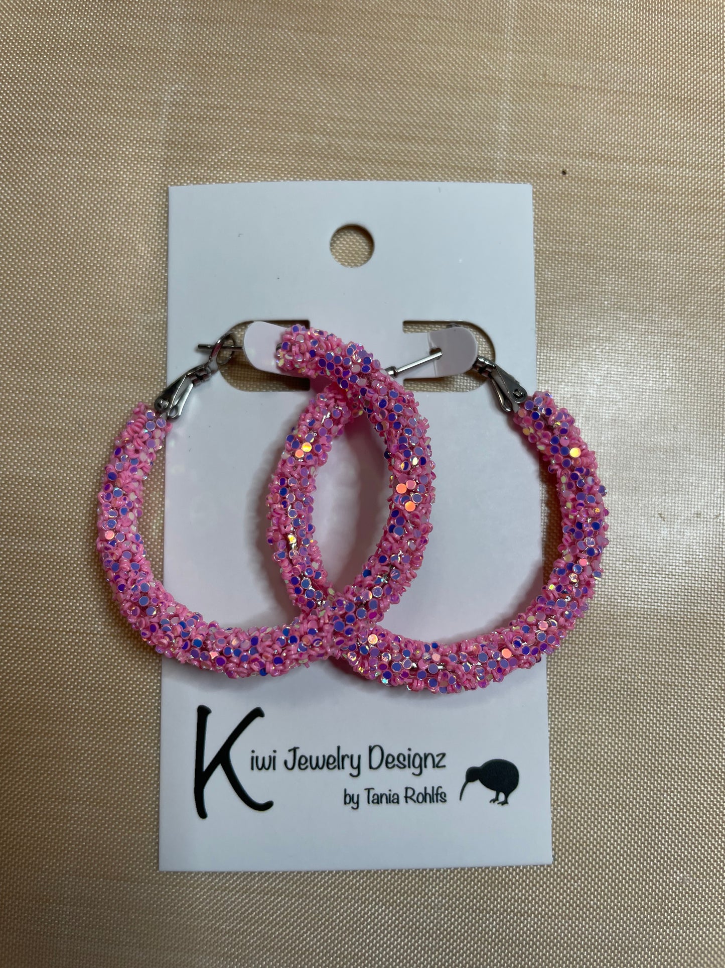 40mm Sparkle Hoop earrings