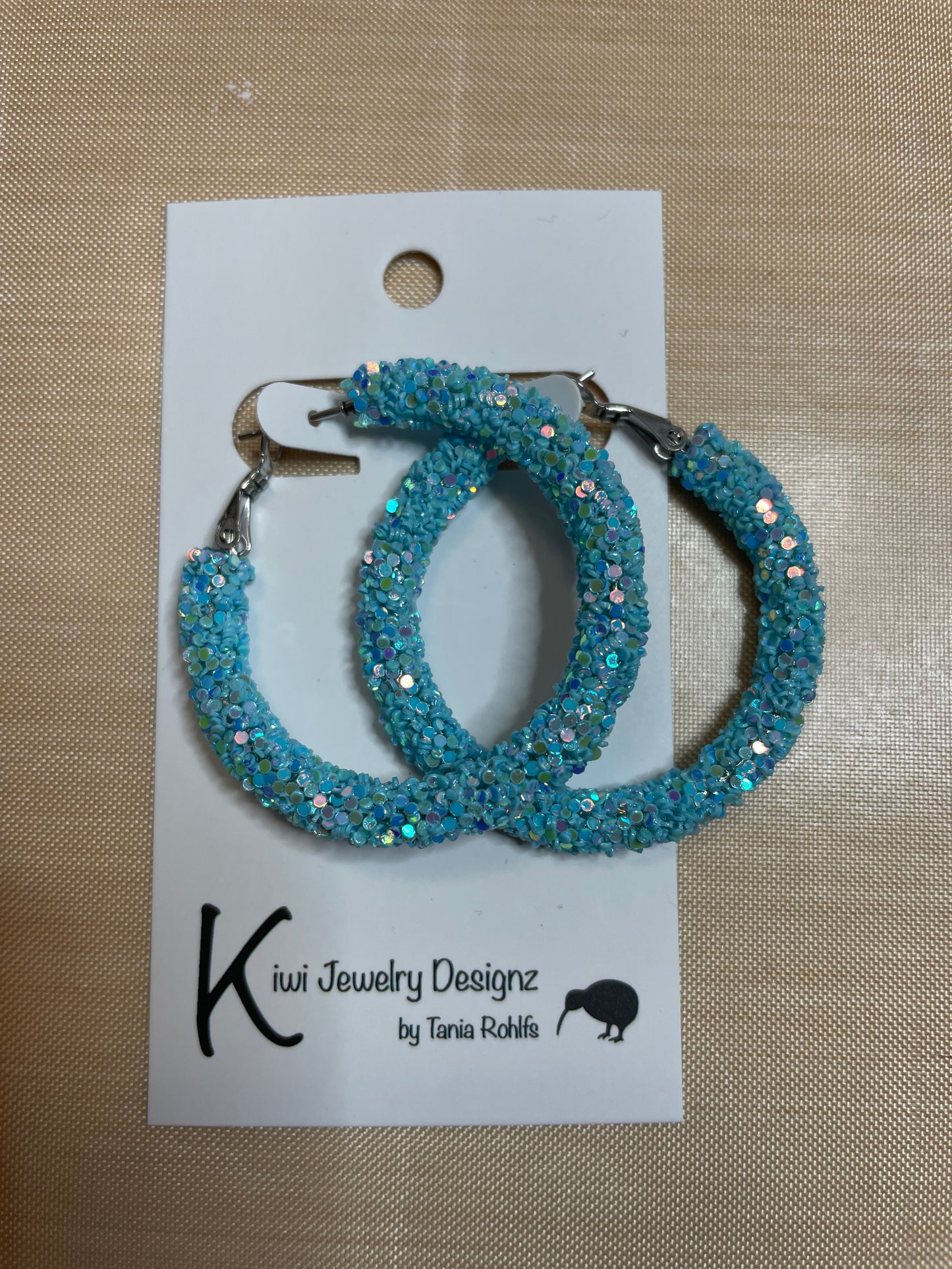 40mm Sparkle Hoop earrings