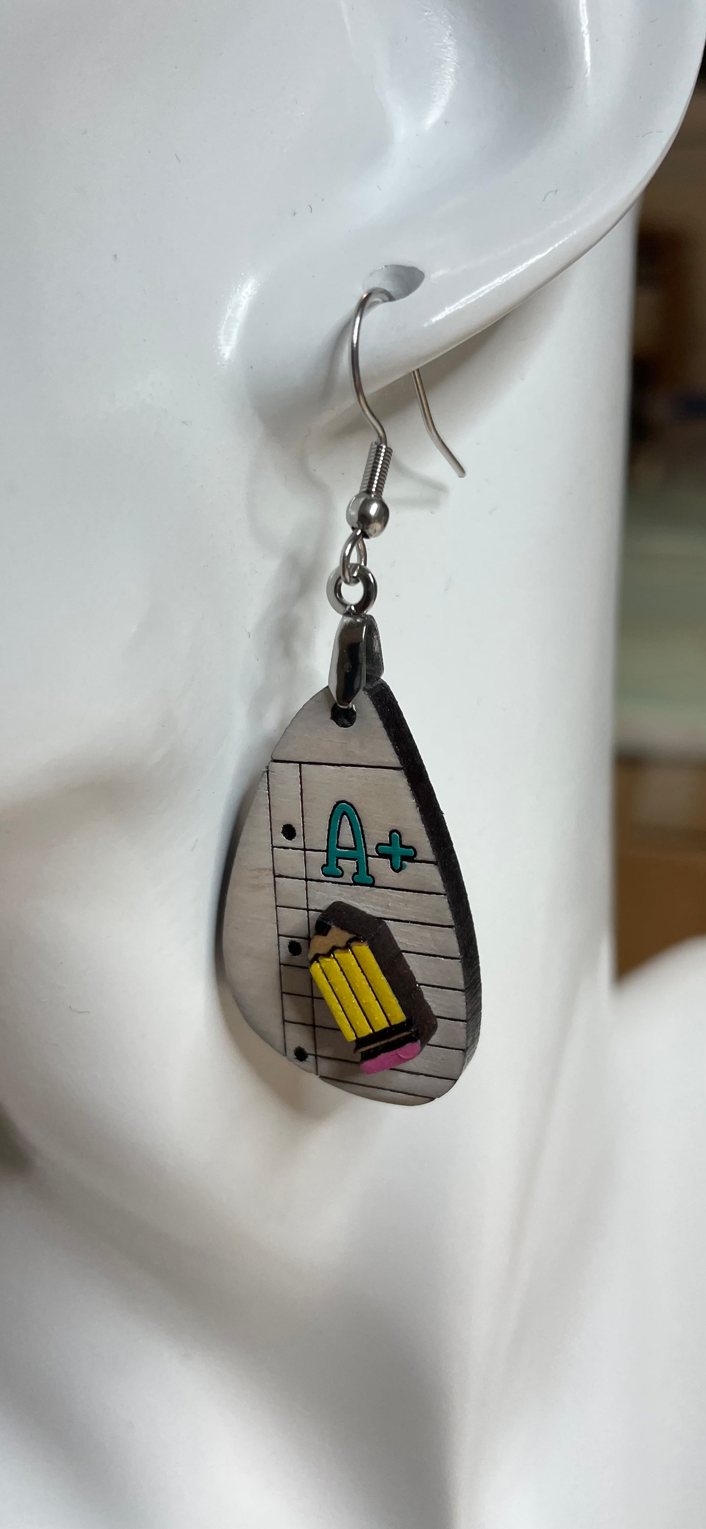 Teacher A+ tear drop earrings