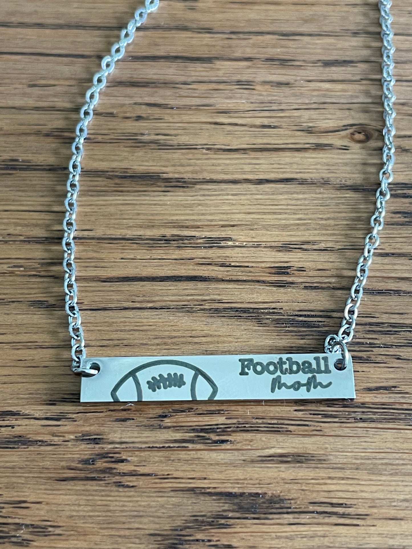 Football Mom bar Necklace