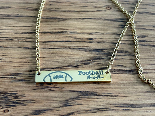 Football Mom bar Necklace