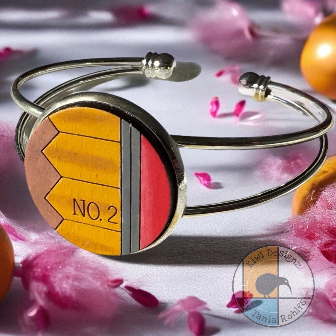 Teacher Pencil bangle large and small