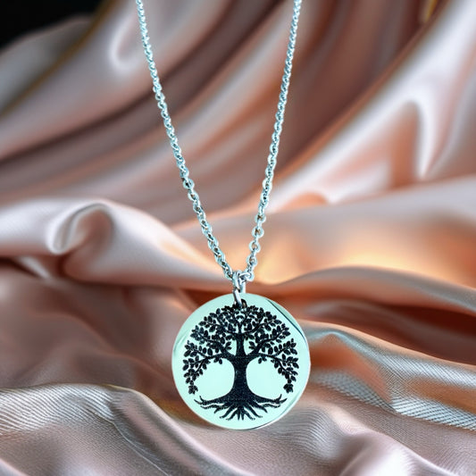 1/2" round Tree of Life Pendant Necklace