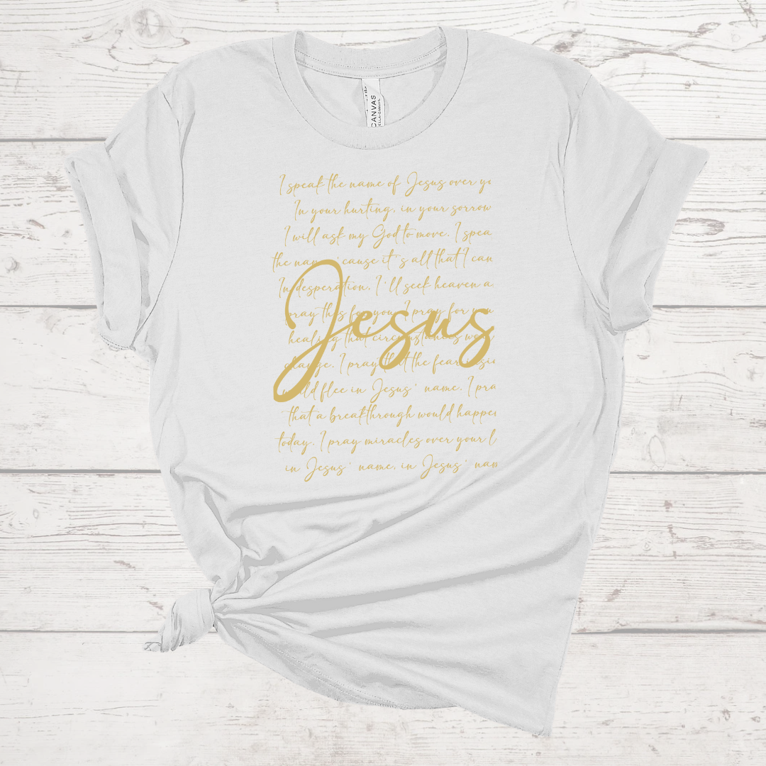 Speak Jesus Tan on White