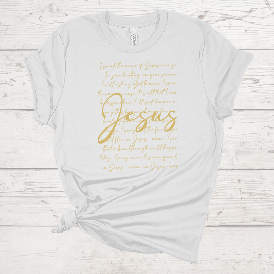 Speak Jesus Tan on White