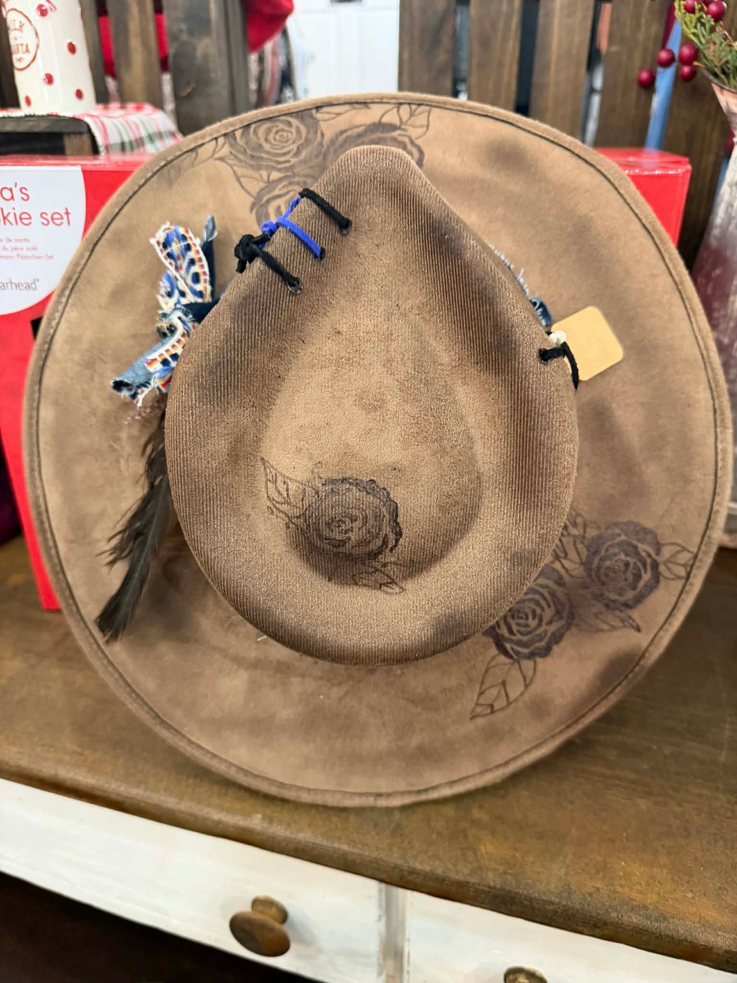 Branding The Brim - Coffee Rose Floral Premium Hat