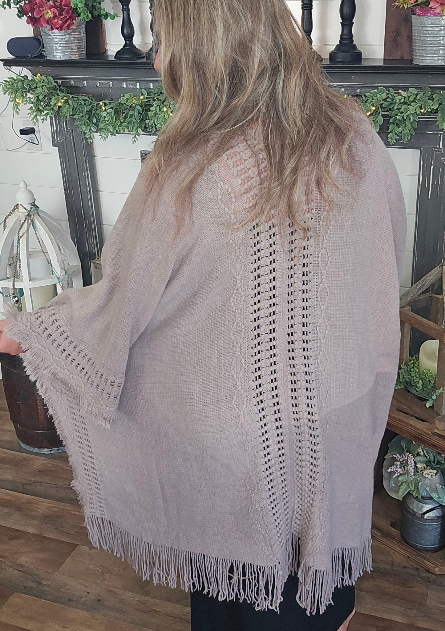 Boho Frayed Border Kimono 2