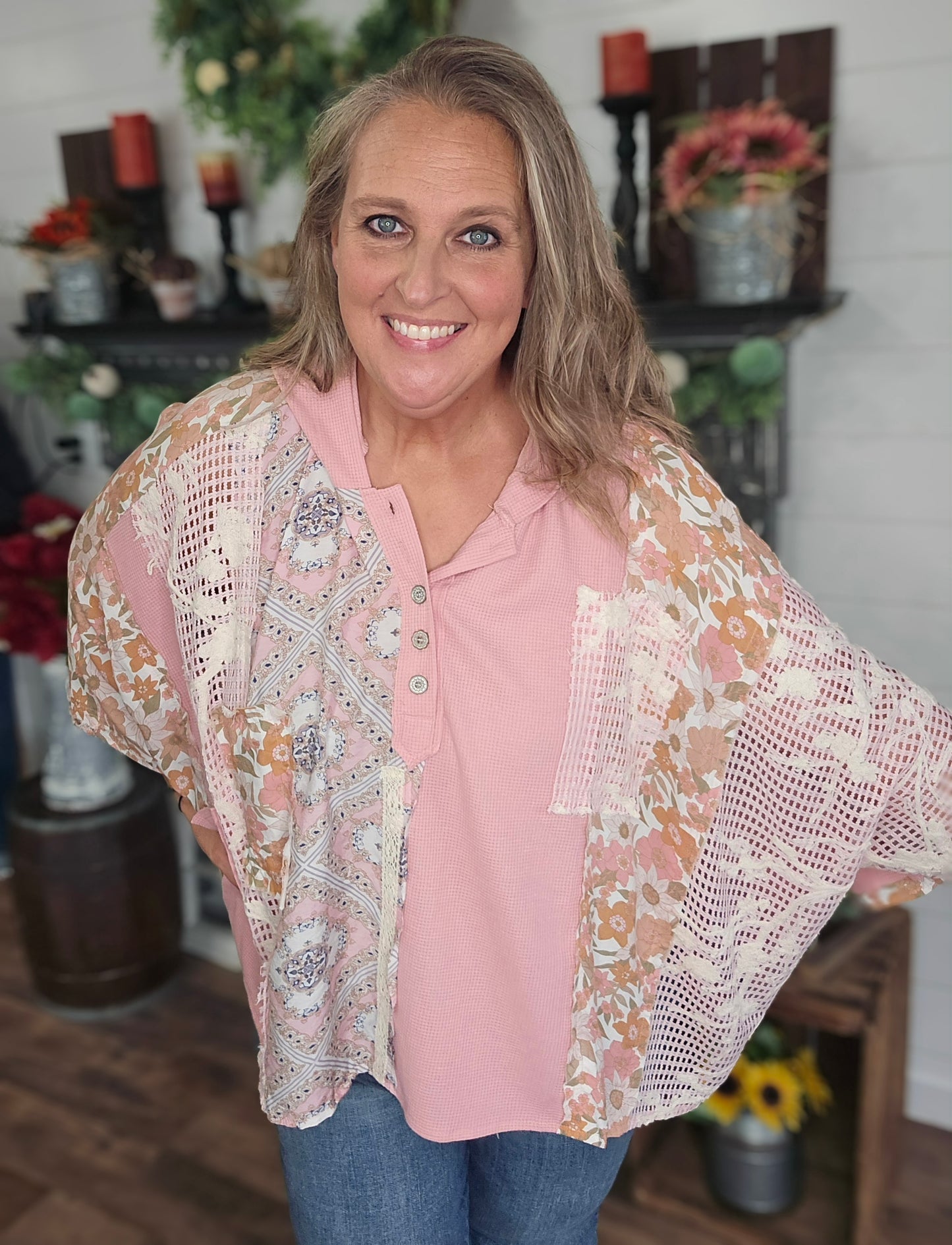 Sweet Melody Patchwork Top