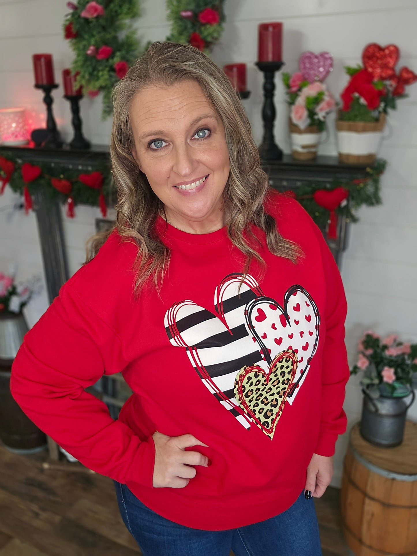 3 Hearts are Better Than One Sweatshirt