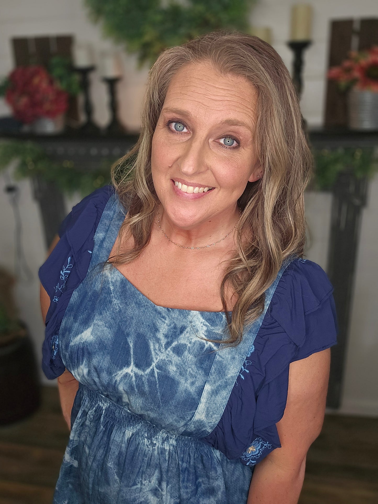 Floral Denim Dress