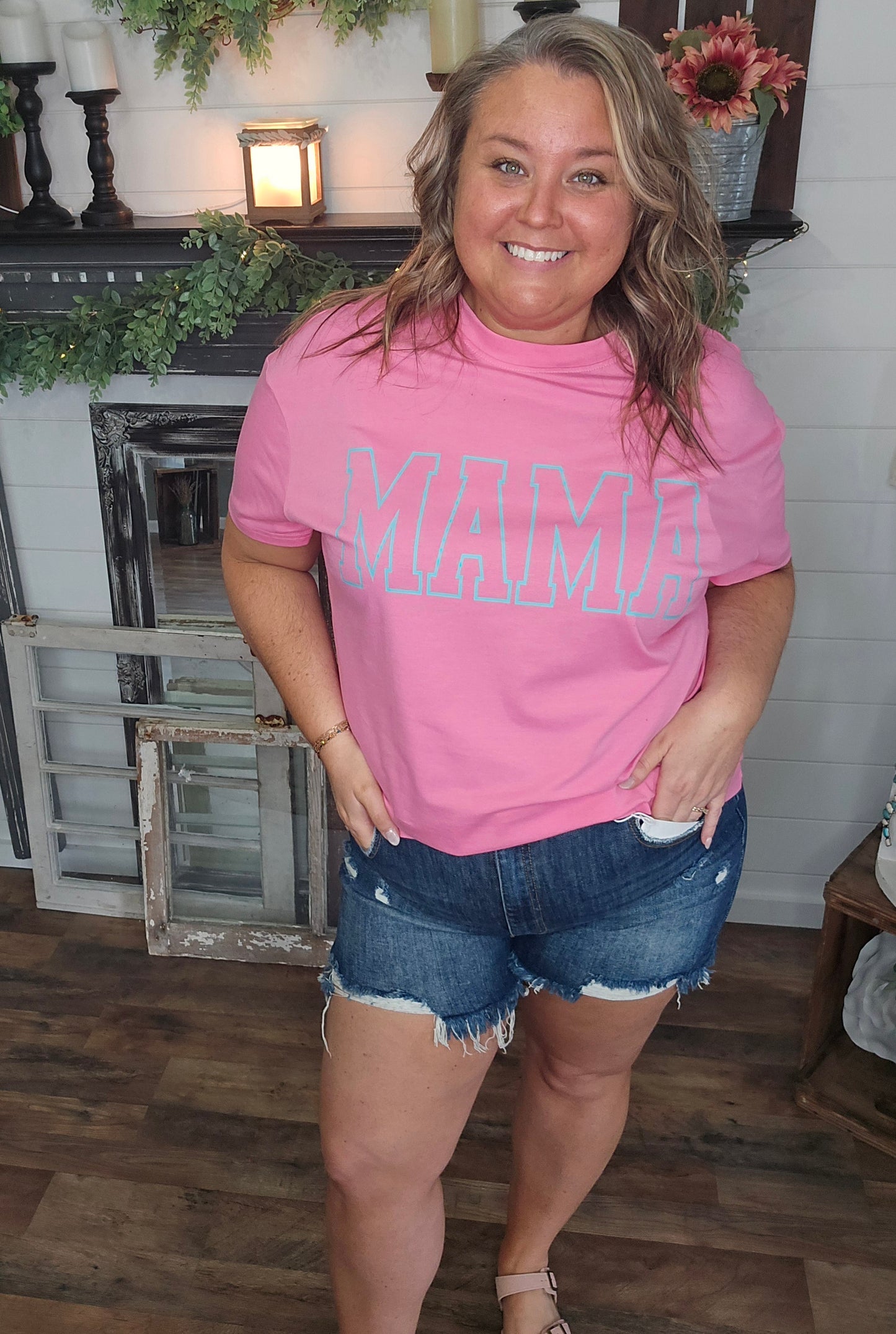 Risen HR Distressed Denim Shorts (Plus)
