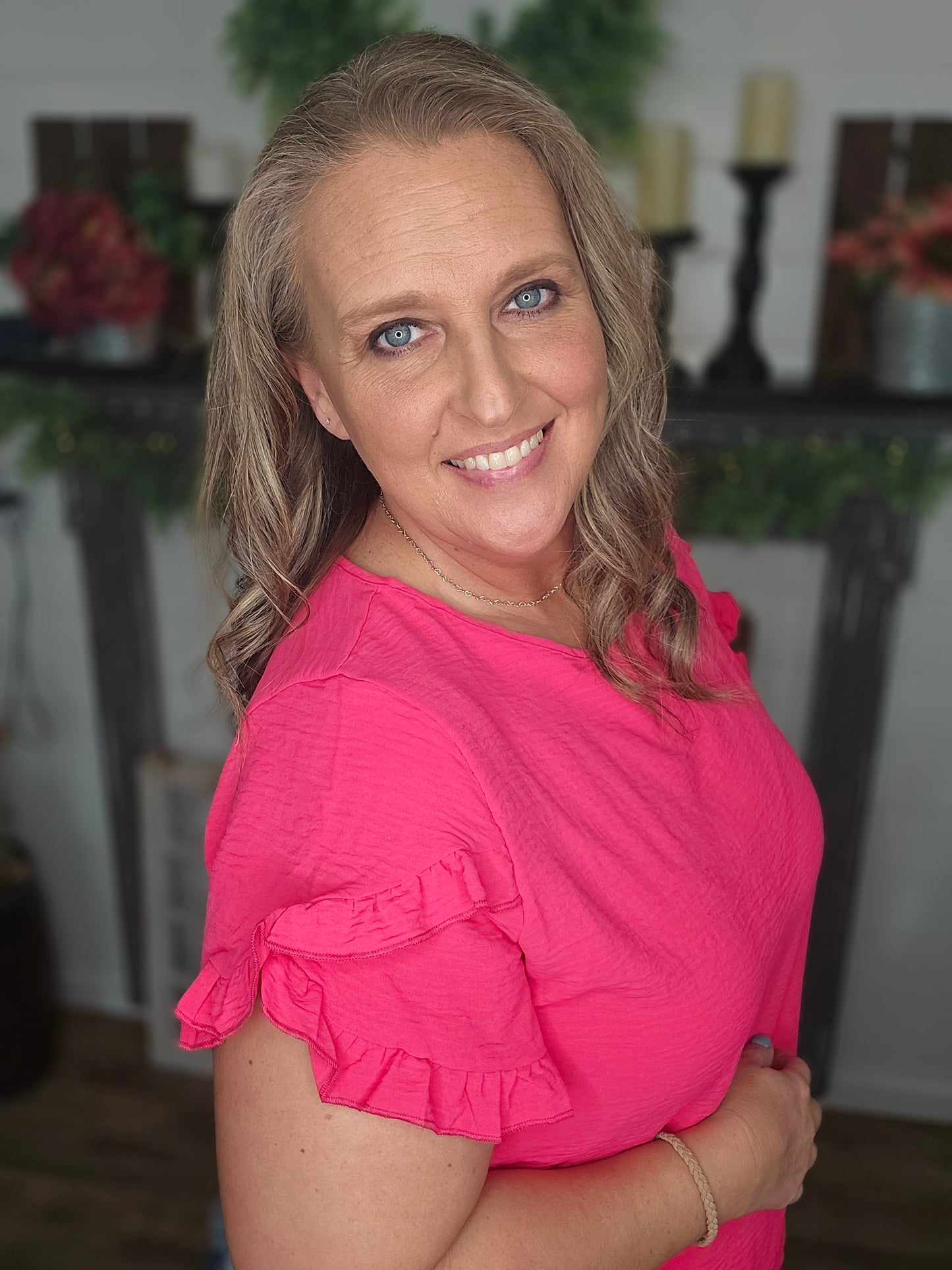 Rosie Ruffled Short Sleeve Blouse