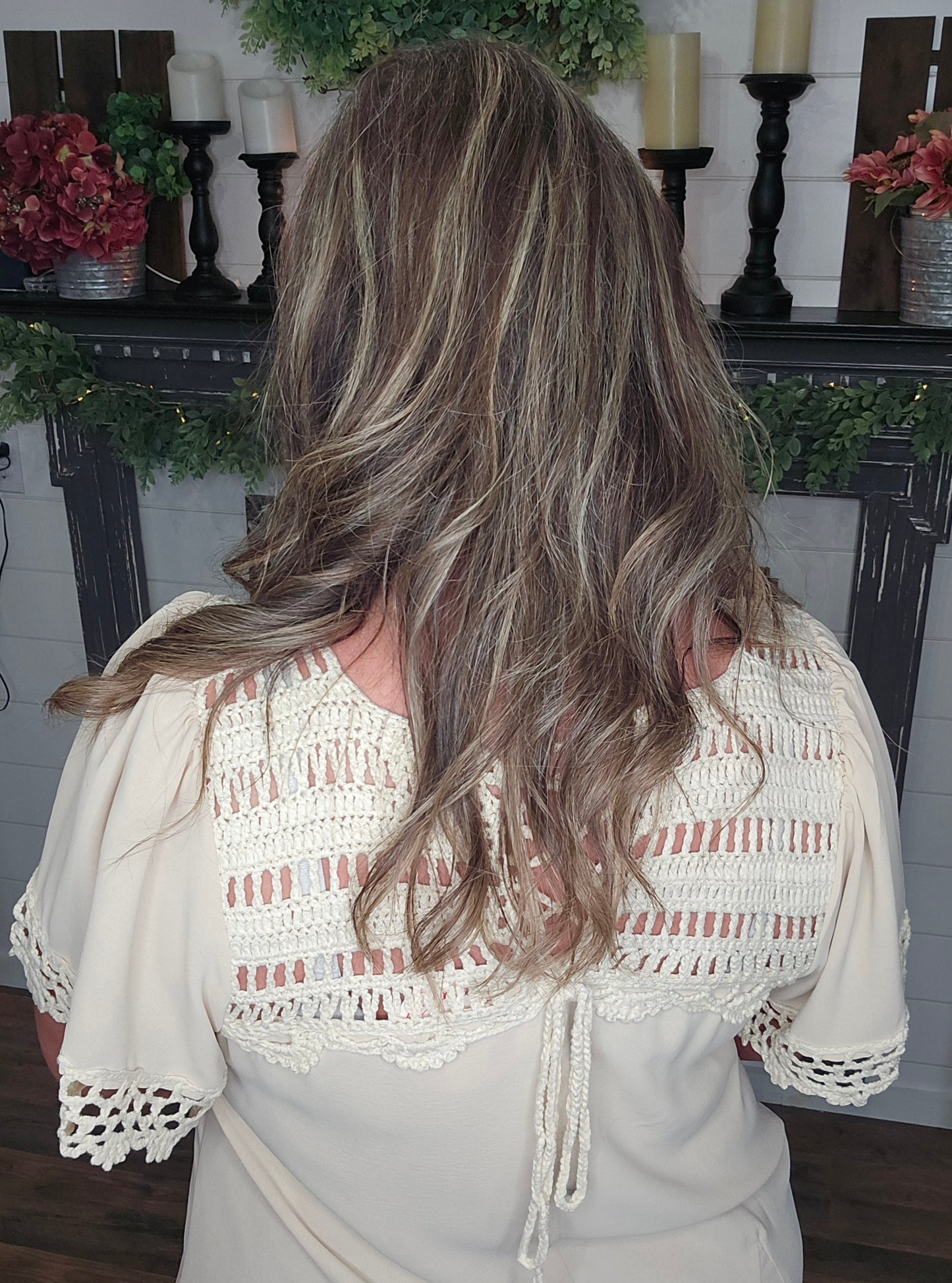 Boho Crochet Accent Dress