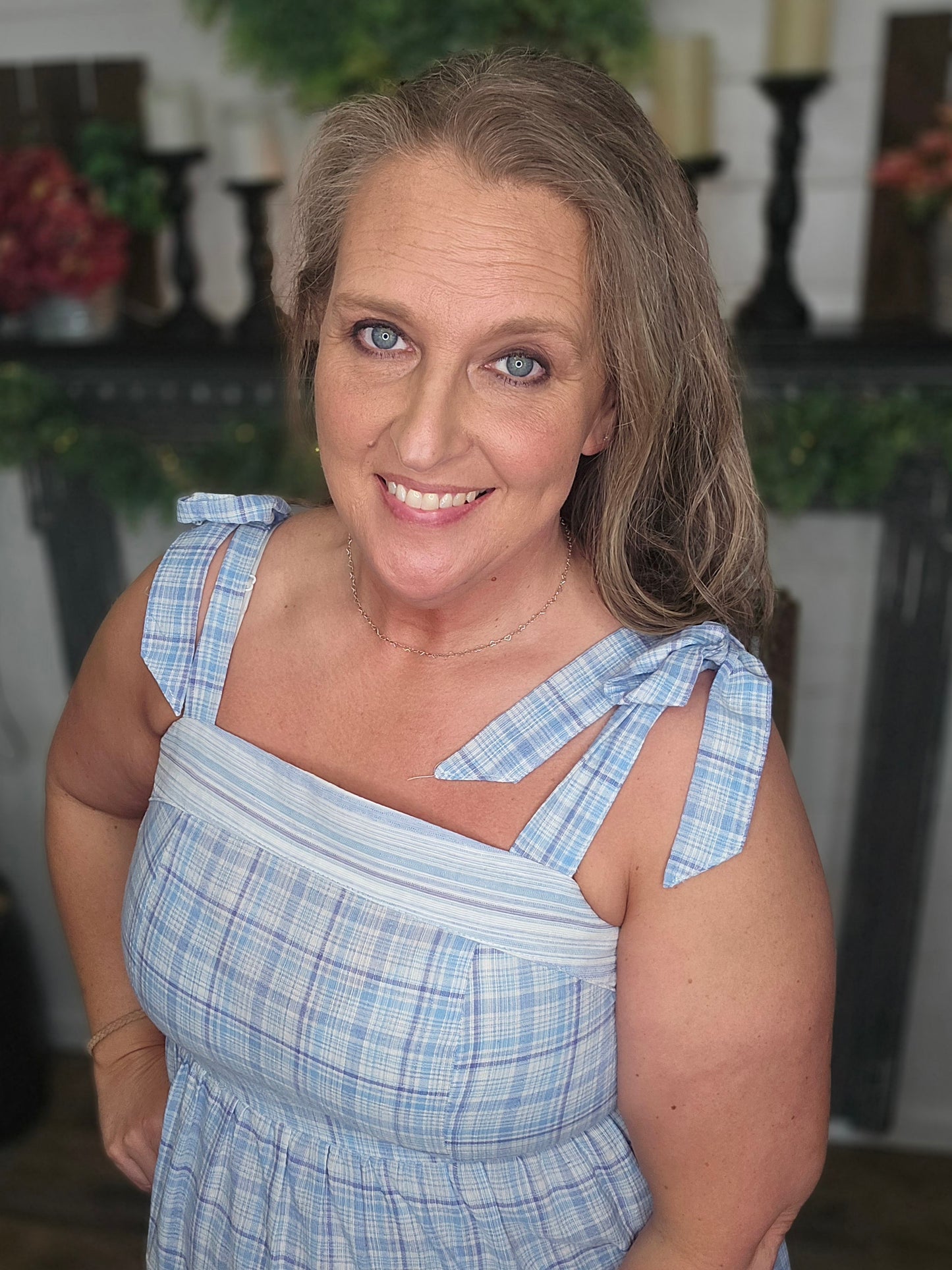 Tie Shoulder Tiered Summer Dress