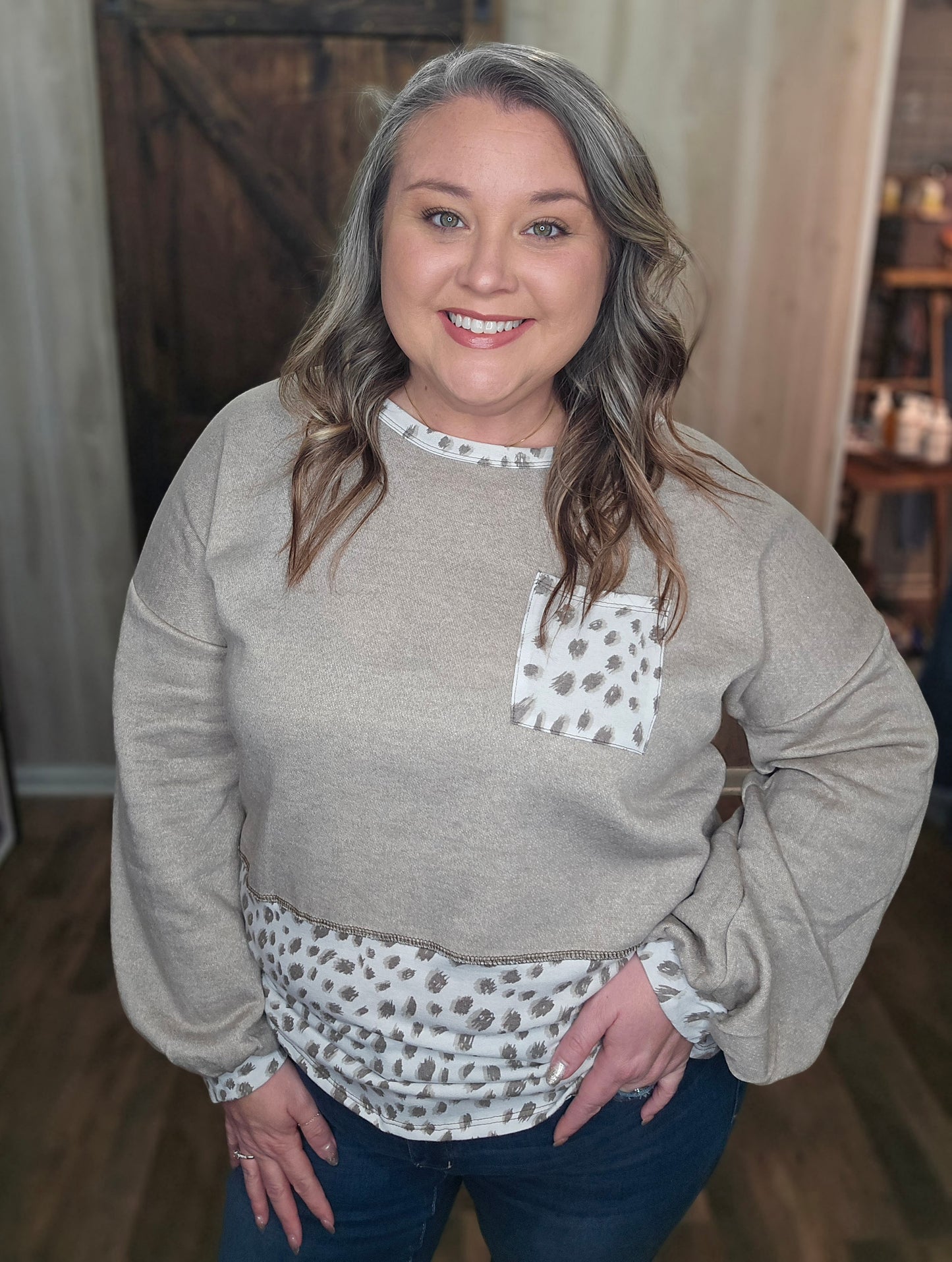Lannie Leopard Tunic Top