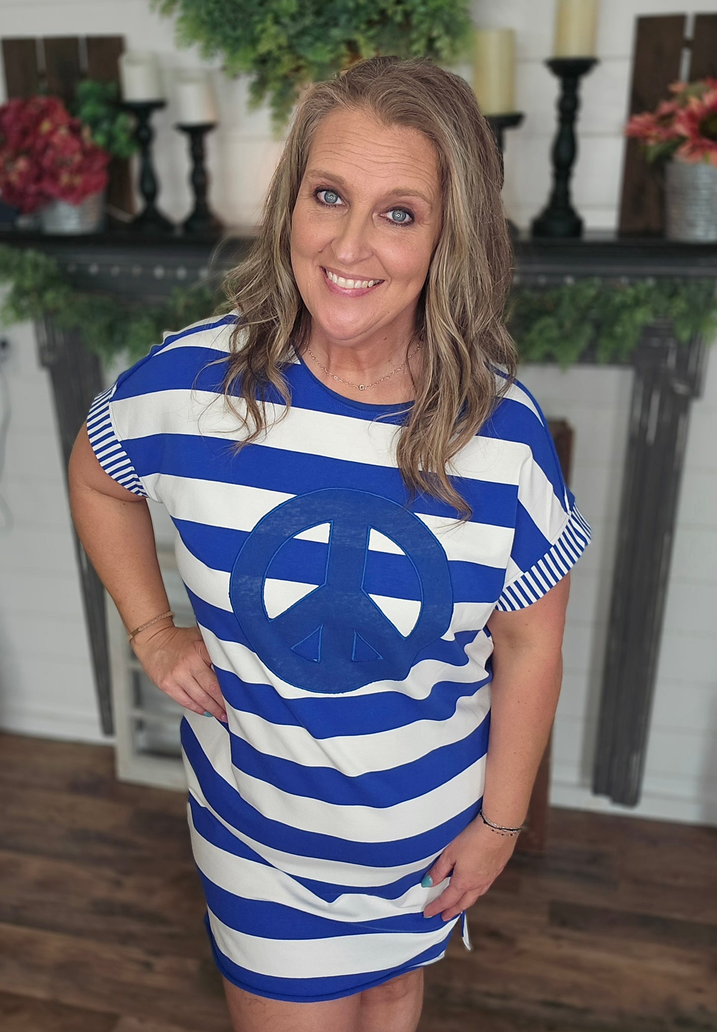 Stripes and Peace Dress