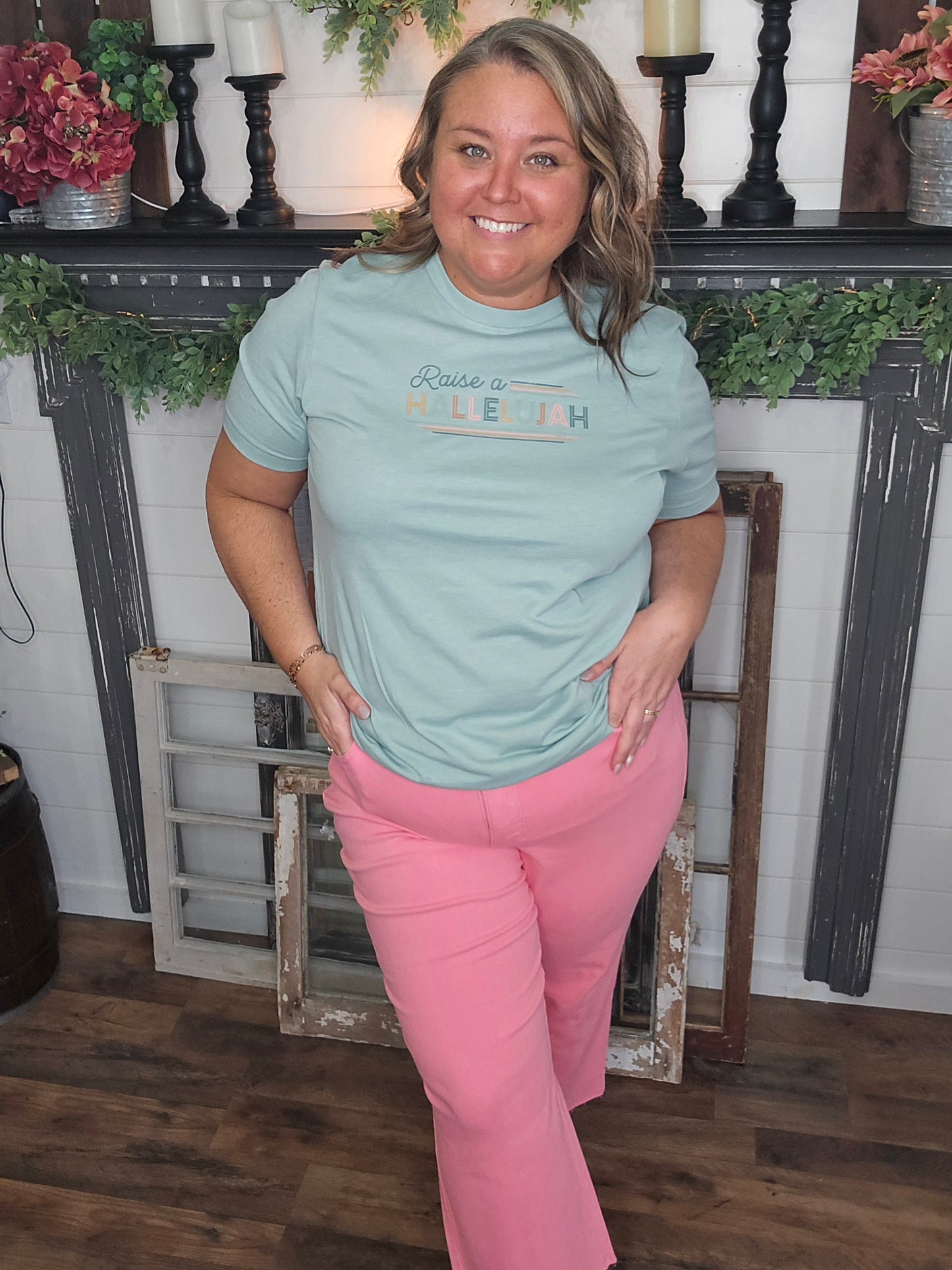 Judy Blue HW Tummy Control Crop (Pink)