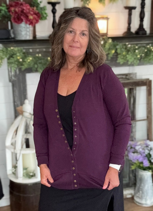 Snazzy Snap Front Cardigan