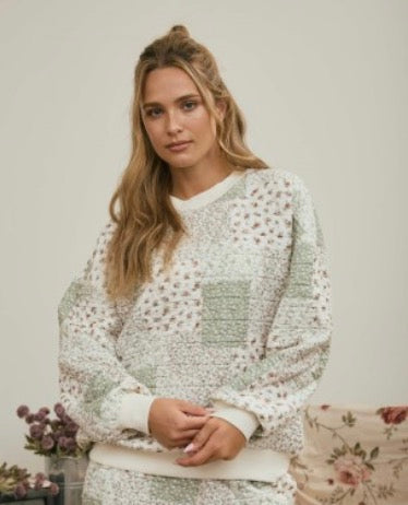 Penny Patchwork Long Sleeve Top
