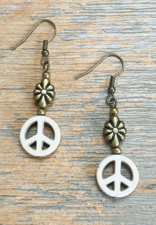 Mirabella Peace Sign Earrings