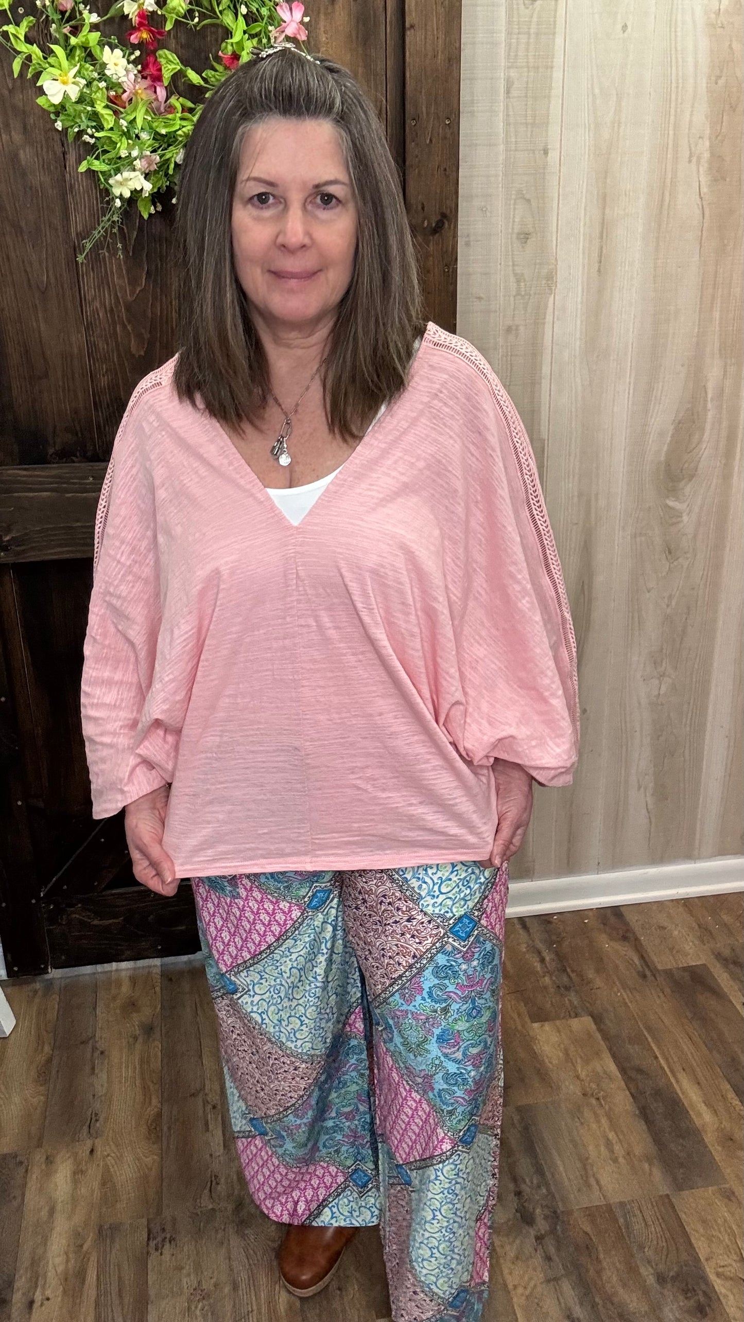 Pretty Patchwork Wide Leg Pants
