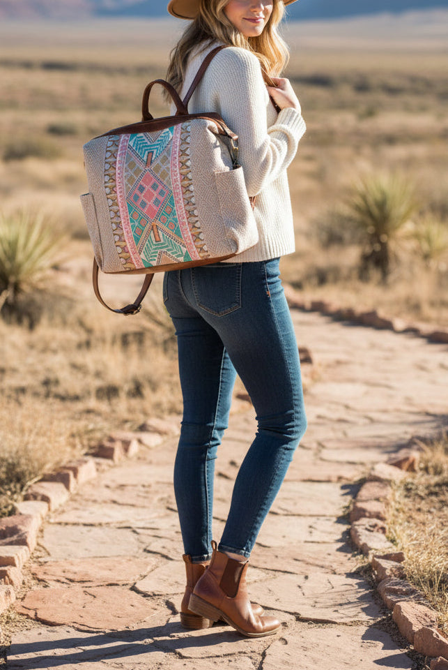 Alexa Aztec Convertible Backpack Purse