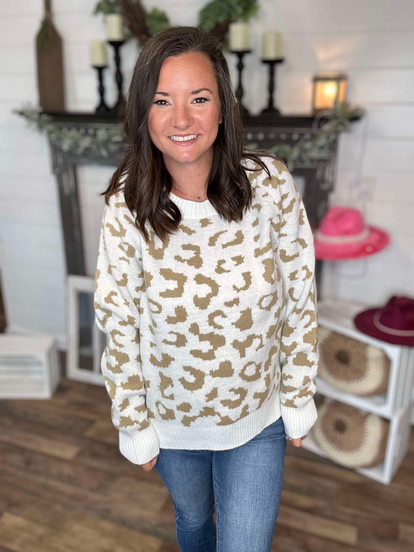 Lena Leopard Print Sweater