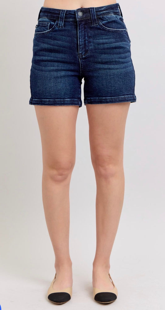 Judy Blue HW Back Flap Pocket Shorts