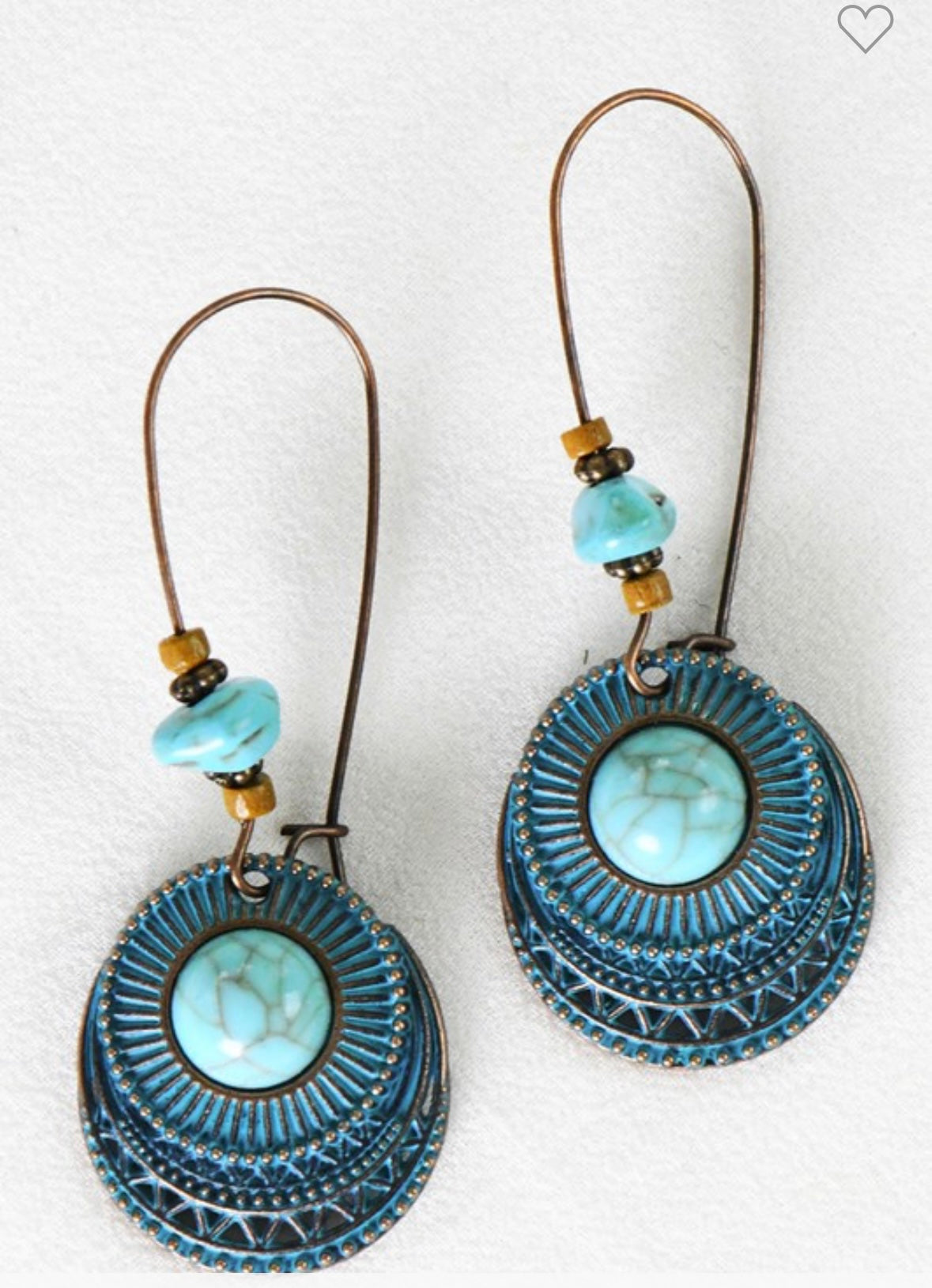 Boho Patina Drop Earrings